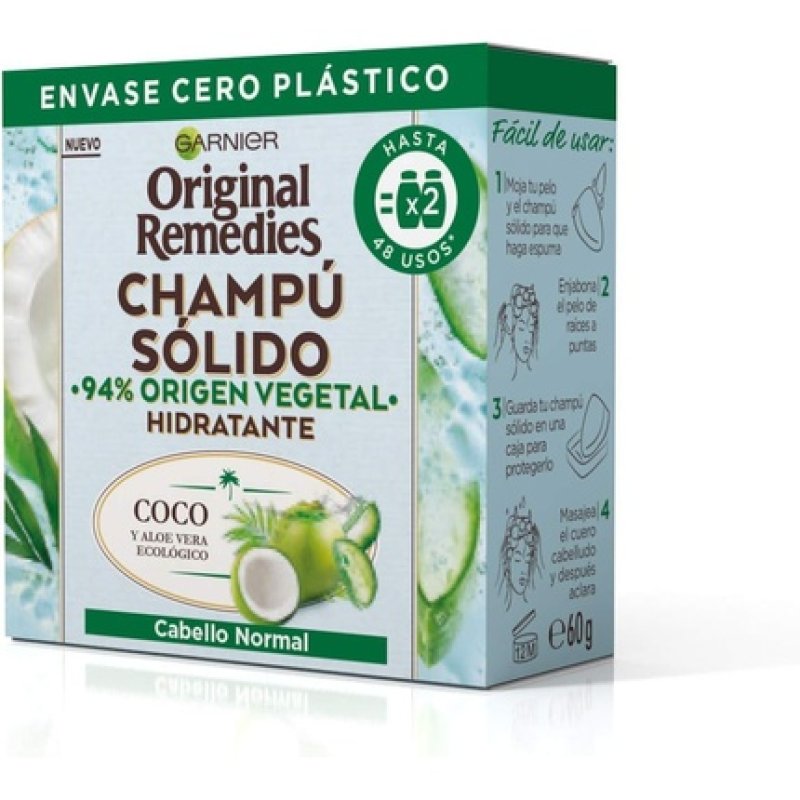 Original Remedies Solid Shampoo 60g Coconut & Aloe V3