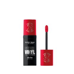 Deborah Milano Super Vinyl Liquid Lipstick No. 4 Signature Red Intense Color No Transfer Mirror Shine Up to 16 Hours