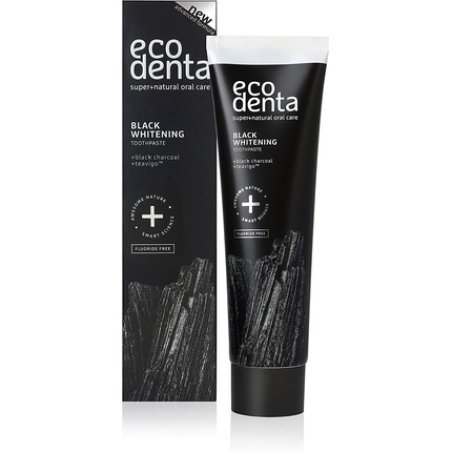 Ecodenta Charcoal Toothpaste Teeth Whitening Toothpaste Naturally Whitens Teeth and Removes Plaque Black Natural