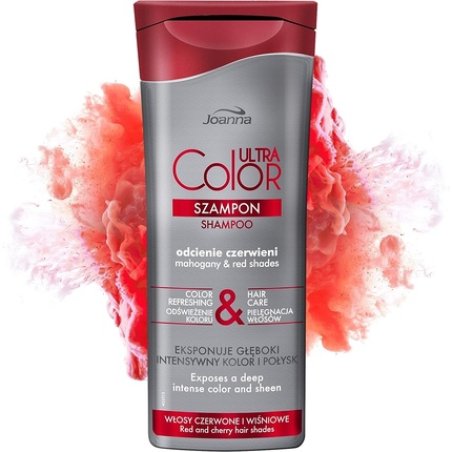 Joanna Ultra Color Shampoo for Mahogany and Red Shades Strengthening Revitalizing Hair Care 200ml