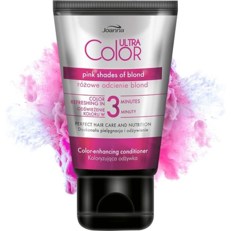 Joanna Ultra Color Pink Color Protection Conditioner for Natural and Colored Hair 100ml - Blonde Tones