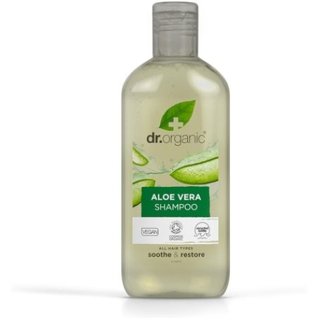 Dr Organic Aloe Vera Shampoo Natural Vegan Cruelty Free Paraben & SLS Free Eco Friendly Recyclable Packaging 265ml