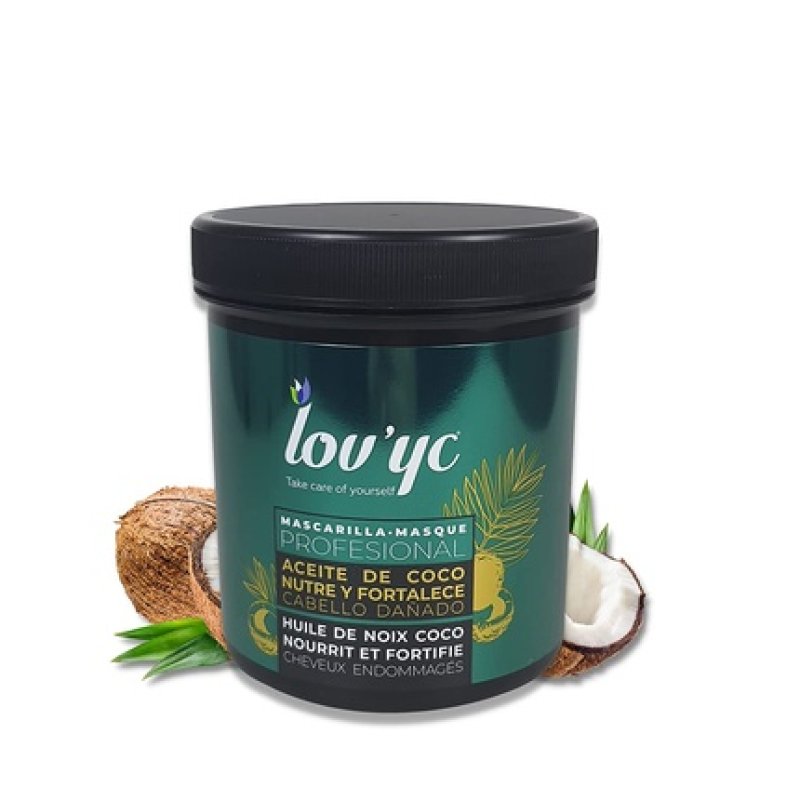 Lov'yc Professional Hair Mask with Coconut Oil for Nourishing and Repairing Damaged Hair 23.7 fl oz