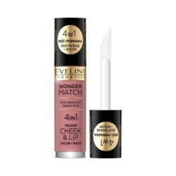Eveline Wonder Match Cheek Lip 4in1 Blush Liquid Lipstick No.2 Vegan 4.5ml