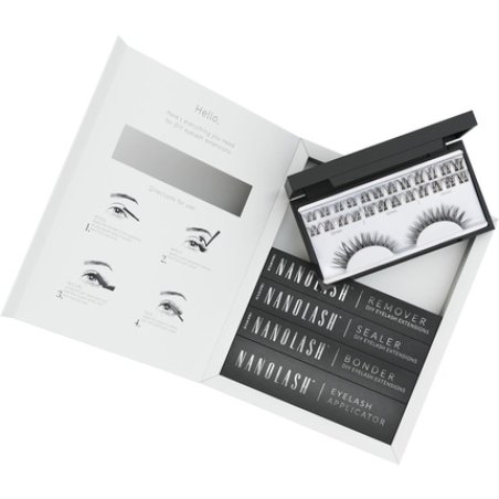 Nanolash DIY Eyelash Extensions Starter Kit Cluster Lashes with Bonder, Sealer, Remover, Applicator Home Lash