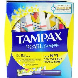 Tampax Compak Pearl Regular Tampons - 16 Pieces