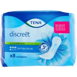 Tena Discreet Extra Plus Sanitary Pads - Pack of 8