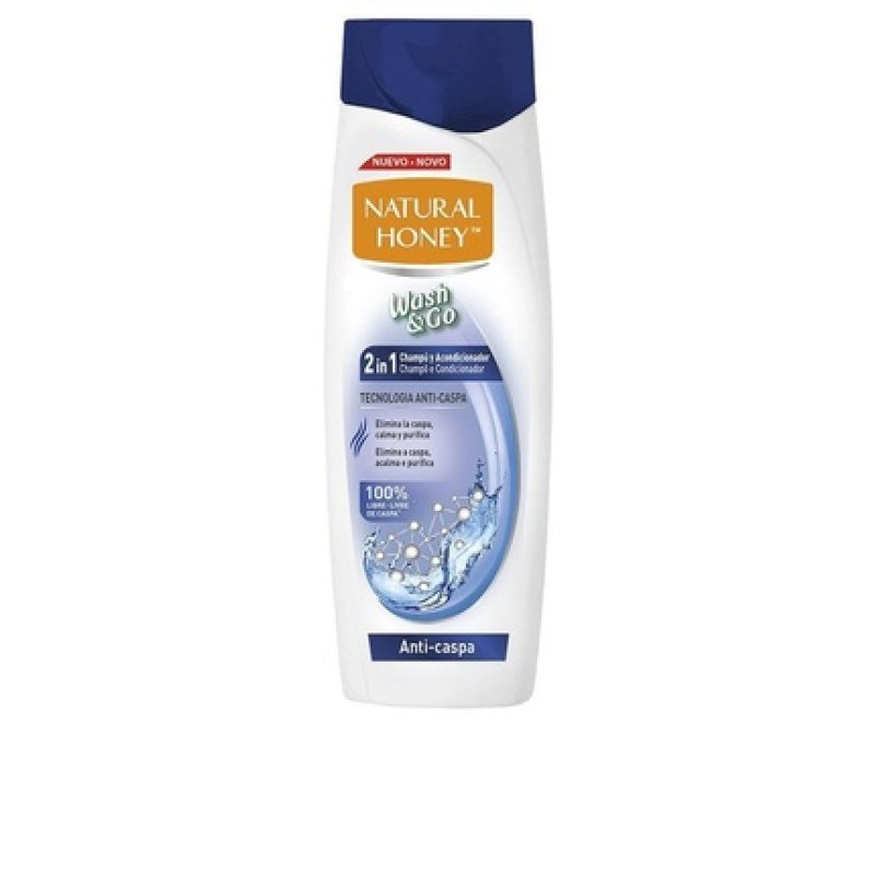 Natural Honey Wash&Go Shampoo and Conditioner 2 in 1 Anti-Dandruff 330ml