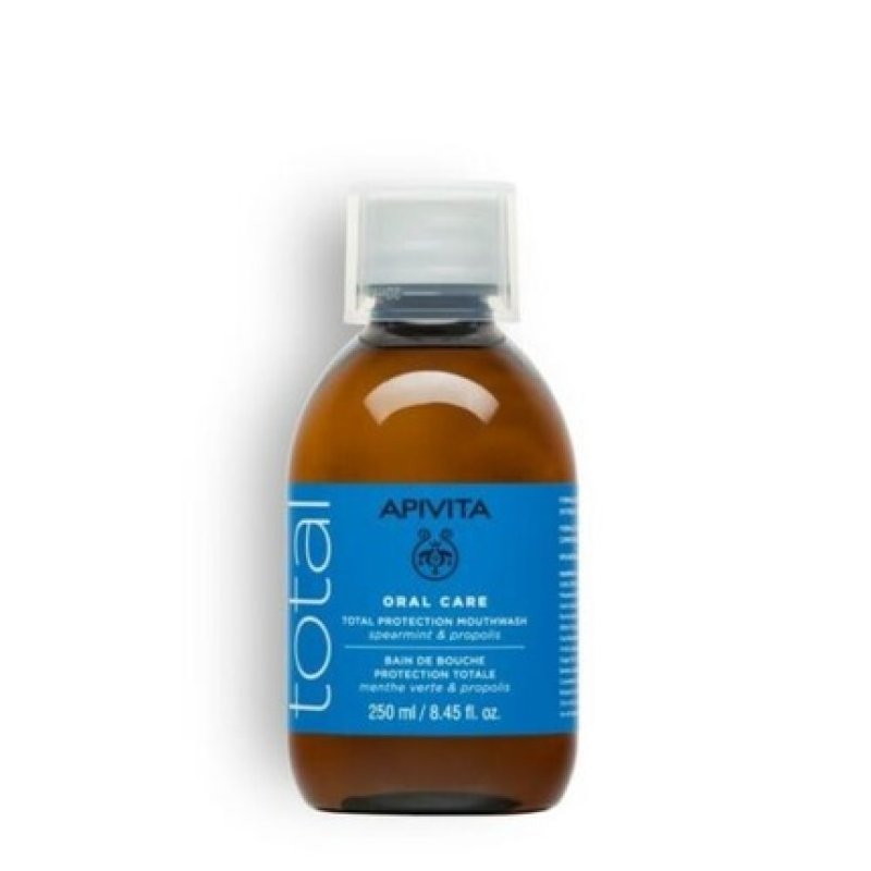 Apivita Total Protection Mouthwash with Spearmint and Propolis 250ml