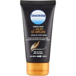 Leocrema Hand Cream with 100% Organic Argan Oil - Strong Anti-Aging Effect - 24-Hour Deep Hydration 75ml