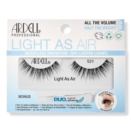 ARDELL Light As Air 521 False Eyelashes with Bonus DUO Adhesive 1g Clear