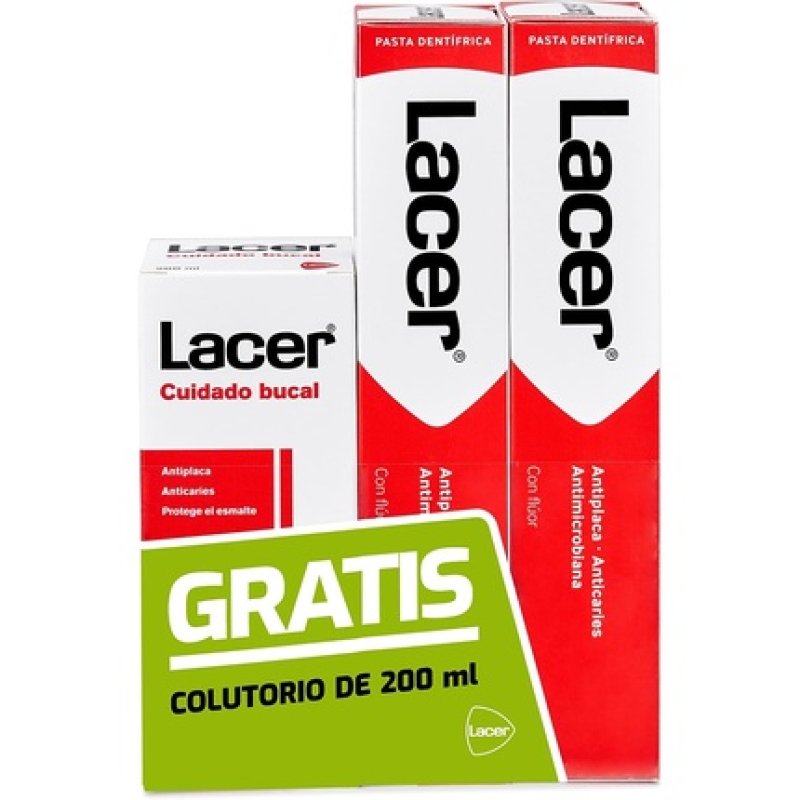 Lacer Duplo Toothpaste 125ml FREE Mouthwash 200ml