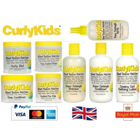 Curly Kids Mixed Texture Hair Care Spray Cream Custard Conditioner Full Range