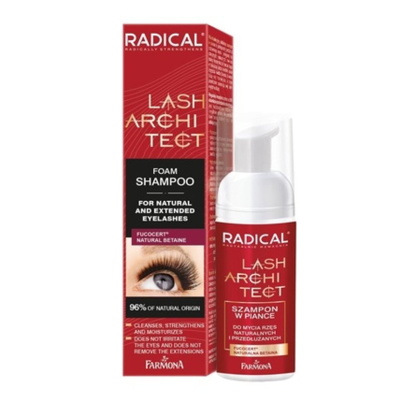 Radical Lash Architect Natural and Extended Eyelash Foam Shampoo Vegan 5ml