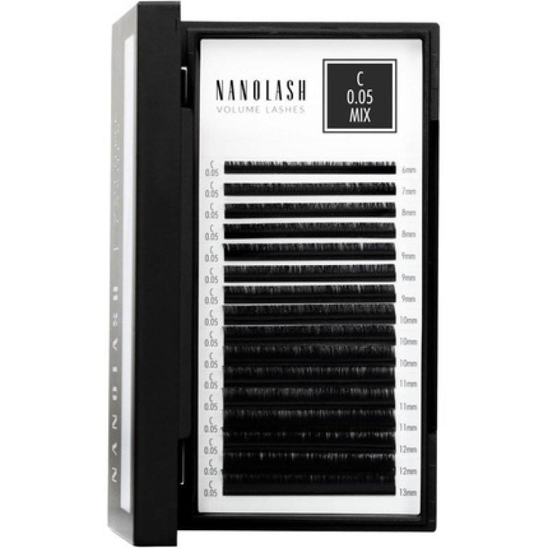 Nanolash Volume Lashes False Lashes for Professional Eyelash Extensions Volume Eyelash Extensions 0.05 C MIX 6-13mm