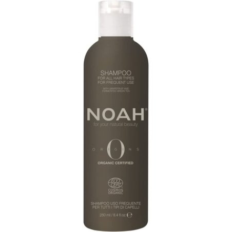 NOAH Origins COSMOS ORGANIC Frequent Use Shampoo 250ml - Formulated and Made in Italy - Cruelty Free Nickel Tested