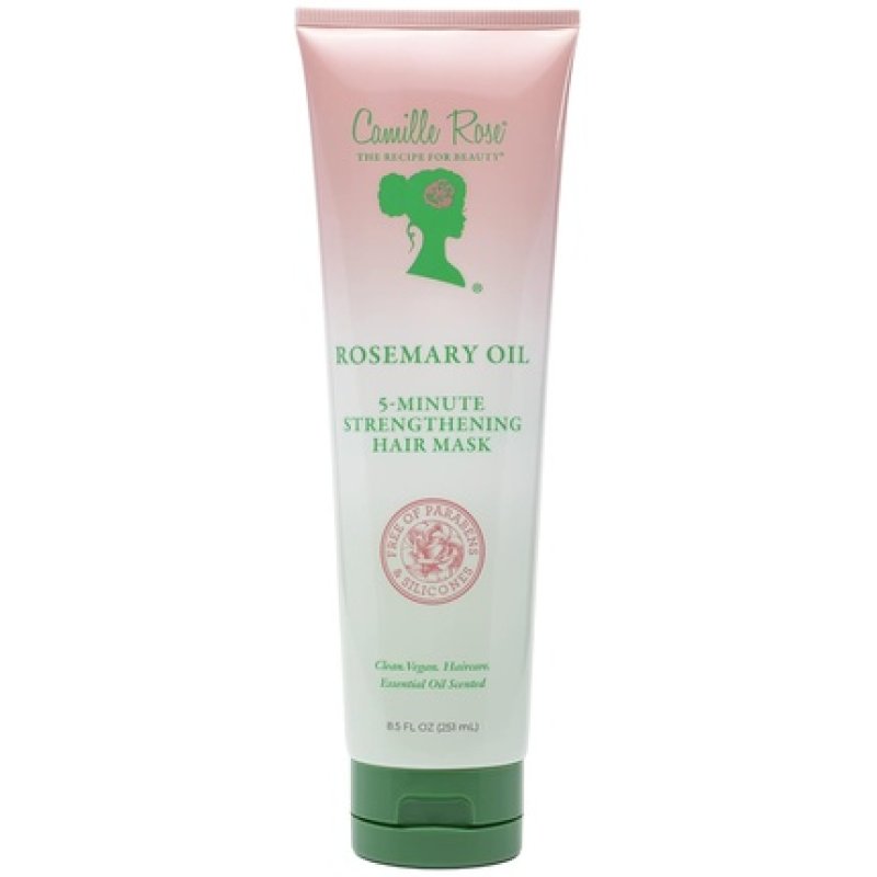 Camille Rose Rosemary Oil 5-Minute Deep Strengthening Hair Mask and Conditioner with Castor, Peppermint, and Rosemary