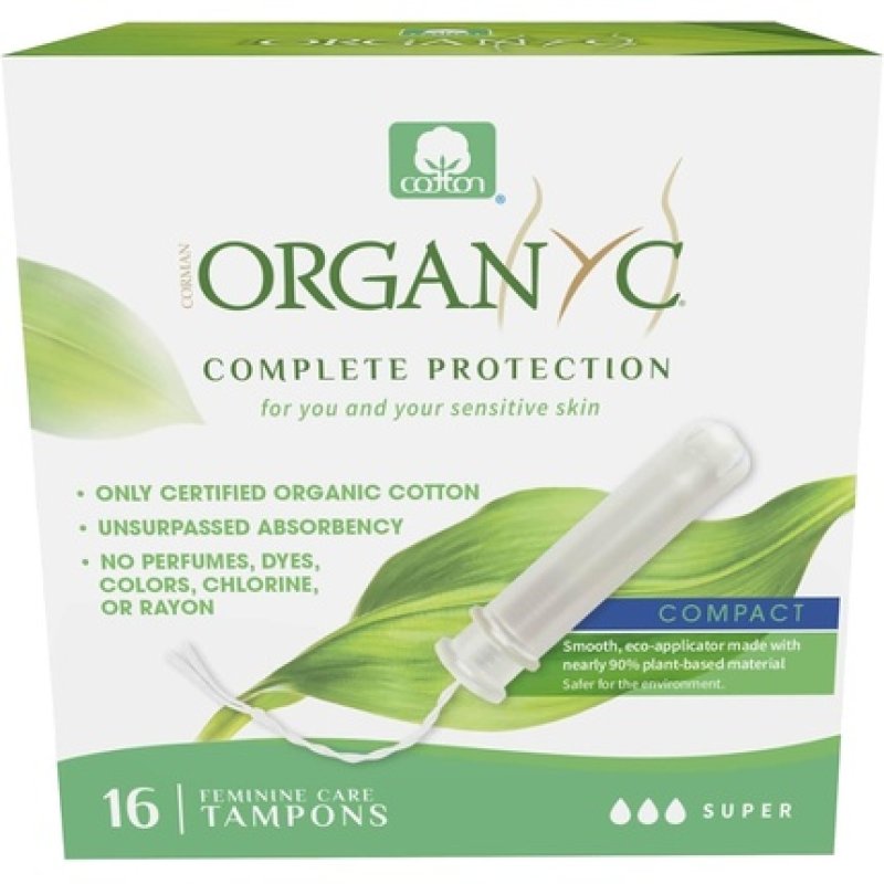 ORGANYC Super Compact Applicator Tampons Super