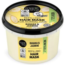 Organic Shop Refilling Hair Mask for Normal Hair Banana and Jasmine 250ml