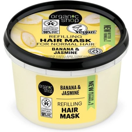 Organic Shop Refilling Hair Mask for Normal Hair Banana and Jasmine 250ml