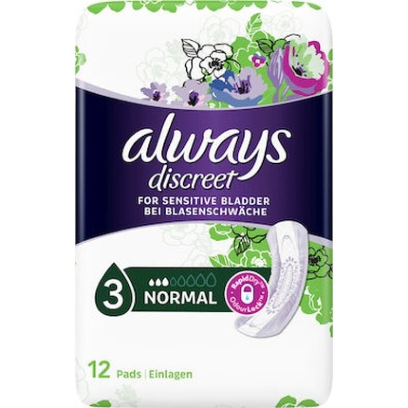Always Discreet Normal Pads No. 3 - 12 Pads