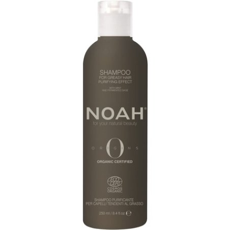 NOAH Origins COSMOS ORGANIC Purifying Effect Shampoo for Greasy Hair 250ml - Made in Italy - Cruelty Free Nickel Tested