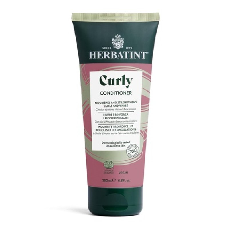 Herbatint Curly Conditioner 200ml Organic Nourishing Conditioner for Curly or Wavy Hair Ecocert Certified Exclusive