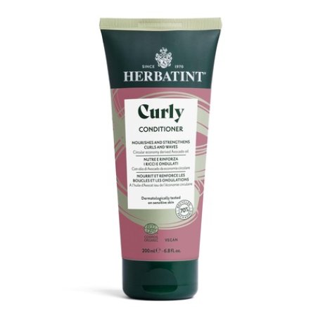 Herbatint Curly Conditioner 200ml Organic Nourishing Conditioner for Curly or Wavy Hair Ecocert Certified Exclusive