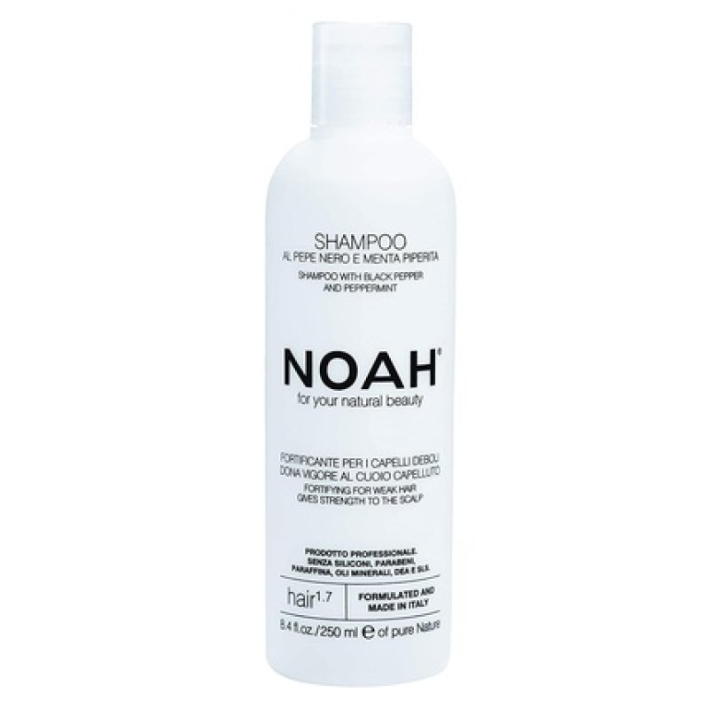 Noah 1.7 Shampoo for Weak Hair with Black Pepper and Peppermint 250ml