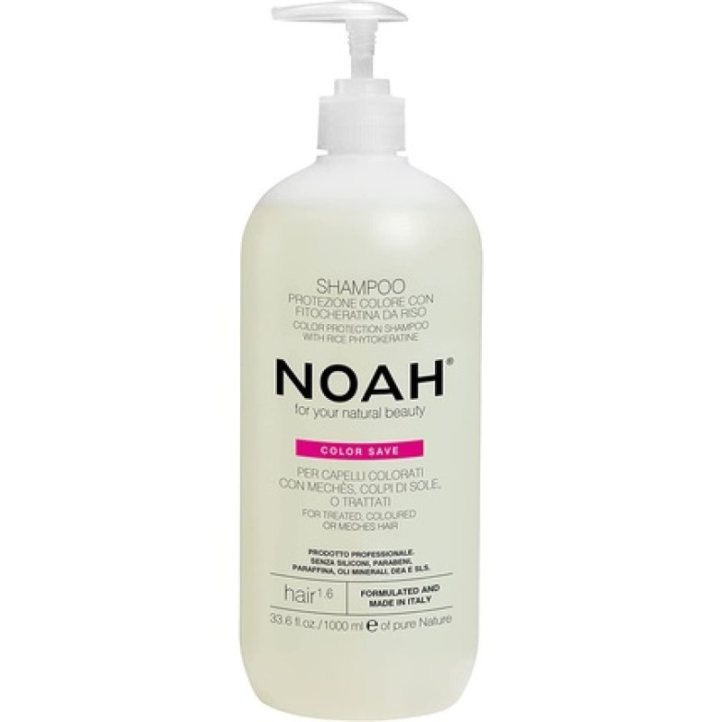 NOAH 1.6 Color Protection Shampoo 1000ml - Formulated and Made in Italy - Cruelty Free Nickel Tested