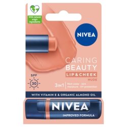 NIVEA Caring Beauty 3in1 Nude Lipstick 4.8g