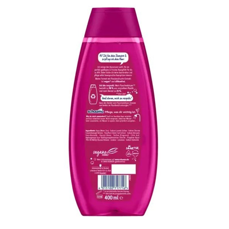 Schwarzkopf Schauma 4015100717716 hair shampoo 400 ml Women