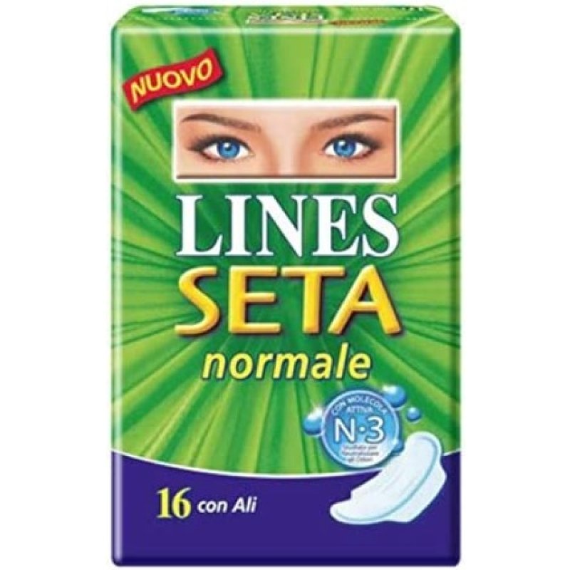 Lines Absorbent Silk Coupe with Wings and Clips