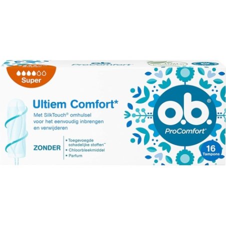 o.b. ProComfort Super Tampons with Dynamic Fit Technology and SilkTouch Surface for Ultimate Comfort and Reliable