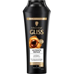 Gliss Ultimate Repair Shampoo 250ml with Liquid Keratin & Pearl Extract for Severely Damaged and Dry Hair