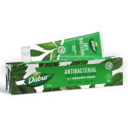 Dabur Antibacterial Neem Toothpaste 100ml Natural Oral Care with Neem Extracts for Fresh Breath and Healthy Teeth