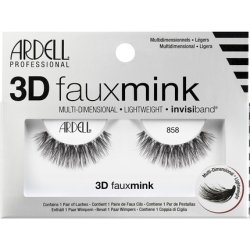 ARDELL Professional 3D Faux Mink 858 Synthetic Vegan Black Eyelashes - Style 858