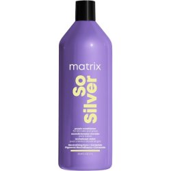 Matrix So Silver Purple Toning Conditioner for Blondes, Greys and Silvers Neutralizes Yellow Tones 1L