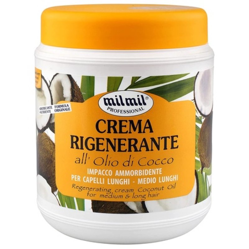 milmil Coconut Oil Hair Mask Crema Rigenerante Cocco 1000ml