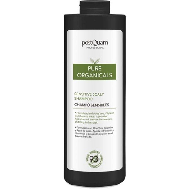PostQuam Organicals Sensitive Scalp Soft Shampoo with Aloe Vera, Glycerine, and Coconut Water 1000ml