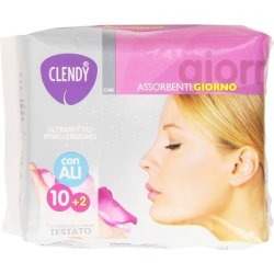 Clendy Girono Absorbent Slim Hypoallergenic with Wings 12 Absorbent