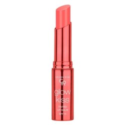 Golden Rose Cosmetics Glow Kiss Tinted Lip Balm with SPF15 Vegan Formula Peach Shake