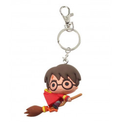 HARRY POTTER - Rubber Figure Keychain - Harry Potter Quidditch