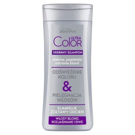 JOANNA Ultra Color Silver Shampoo for Women 400ml - Enhances Color and Neutralizes Yellow Tones