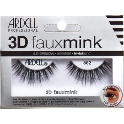 Ardell 3D Faux Mink False Eyelashes 862 Black Multi-Layered Extreme Curl Soft Ultra-Luxurious Full Volume Long Length