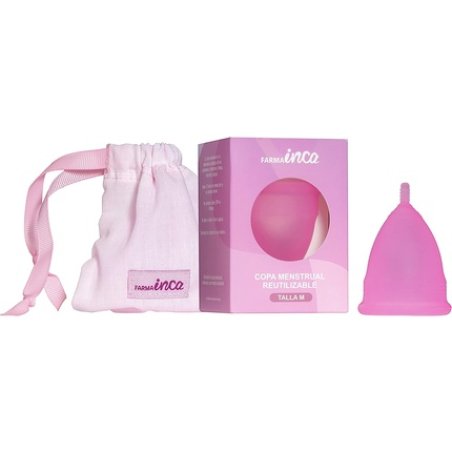 FARMA INCA Menstrual Cup made of Medical Grade Silicone with Hypoallergenic and 100% Safe Material - Size M with