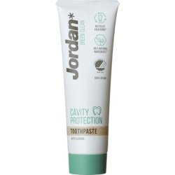 Jordan Toothpaste Green Clean Cavity Protection with Fluoride 100% Vegan and Made of Natural Ingredients for Adults