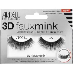 ARDELL Professional 3D Faux Mink Synthetic Vegan Eyelashes Style 854 - Black, Ultra-Lightweight, Flexible and Reusable
