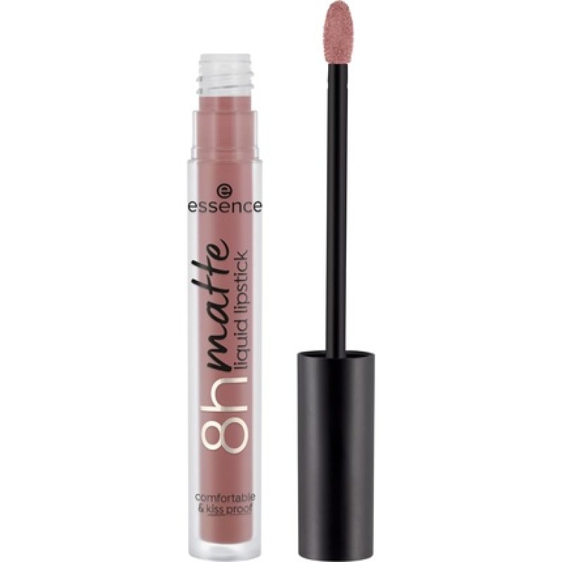 Essence 8h Matte Liquid Lipstick Highly Pigmented with Smudge-proof Matte Finish Vegan and Cruelty Free 02 Silky