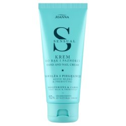 JOANNA Sensual Hand and Nail Cream with Goat Milk and Prebiotics Moisturizing Hand Care Balm for Brittle Nails and Dry